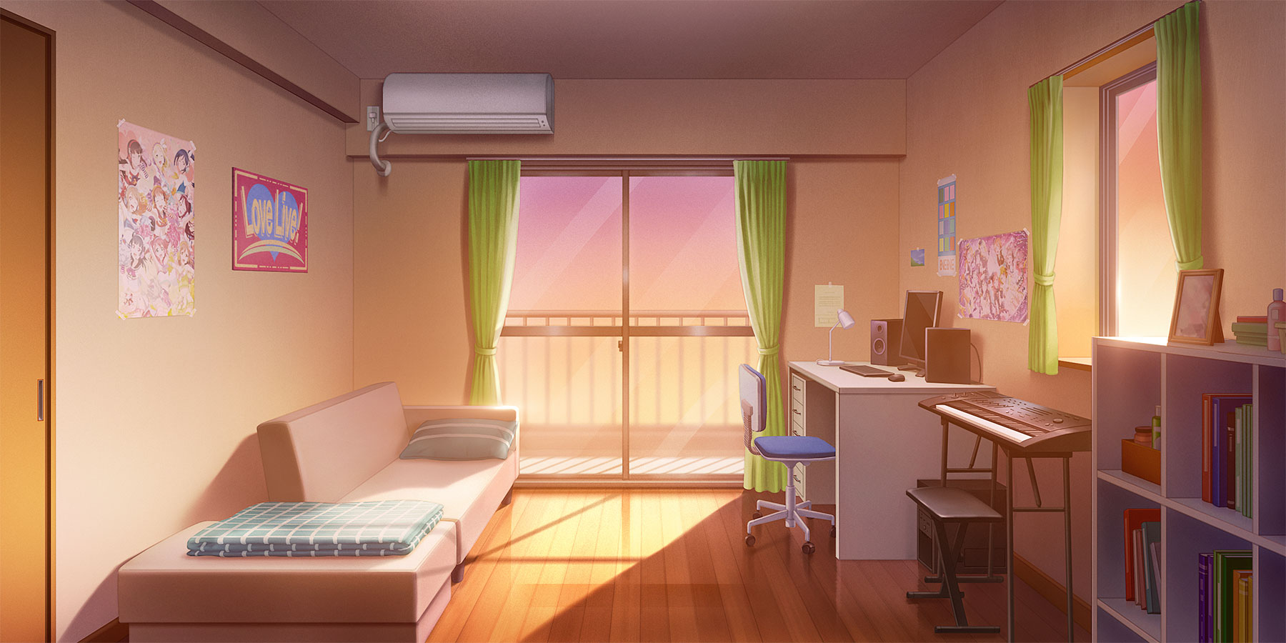 Красивая комната айдола аниме не большая
