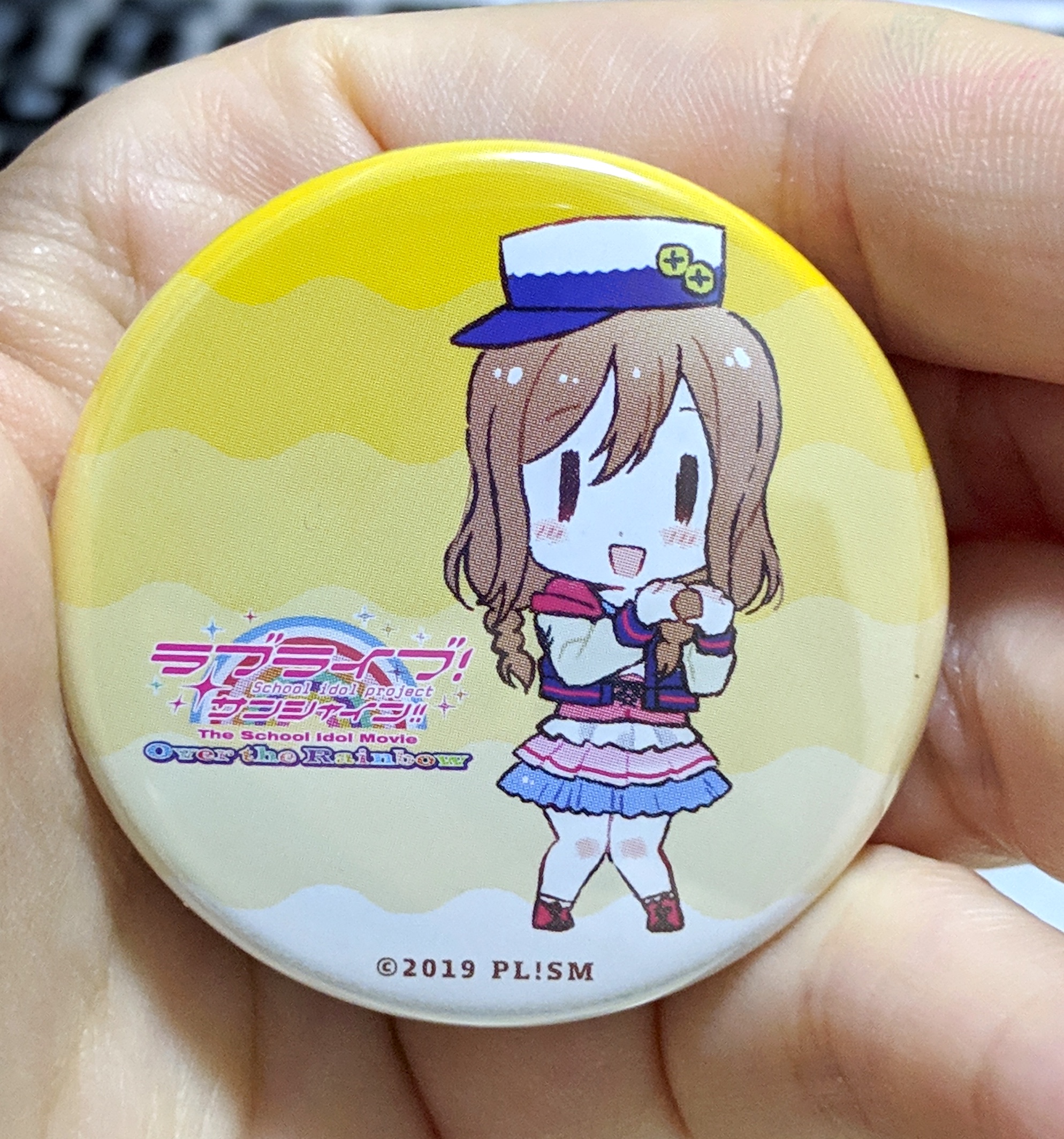 Exclusive limited pin badge from Love Live! Sunshine!! The School Idol Movie: Over The Rainbow